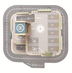 2Kids Toys Drevená garáž s cestou