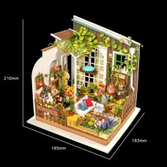 3D puzzle domček - Milova kvetinová záhradka