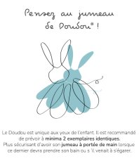Doudou Darčeková sada - Plyšový zajačik s béžovou dečkou z BIO bavlny 25 cm