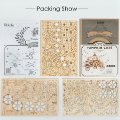 RoboTime 3D drevená skladačka Rozprávkový koč