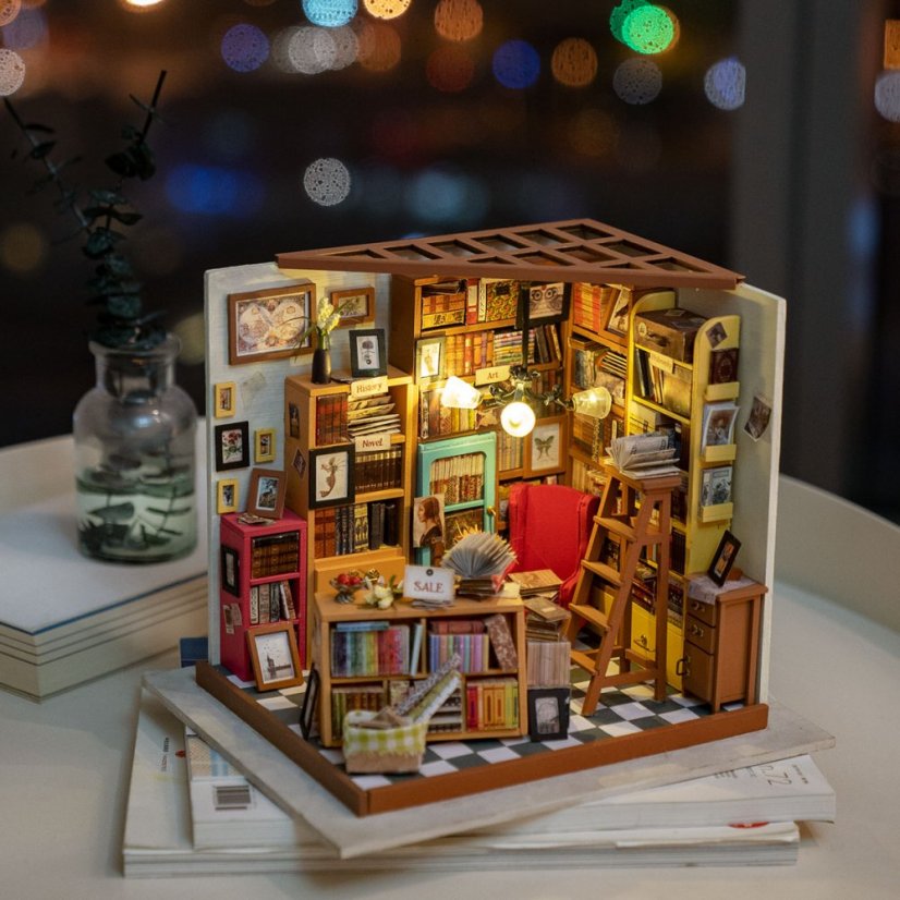 3D puzzle domček - Samova študovňa