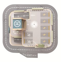 2Kids Toys Drevená garáž s cestou