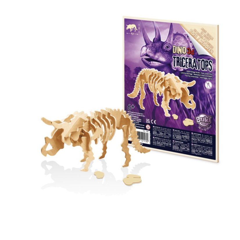D6B triceratops plaque et modele