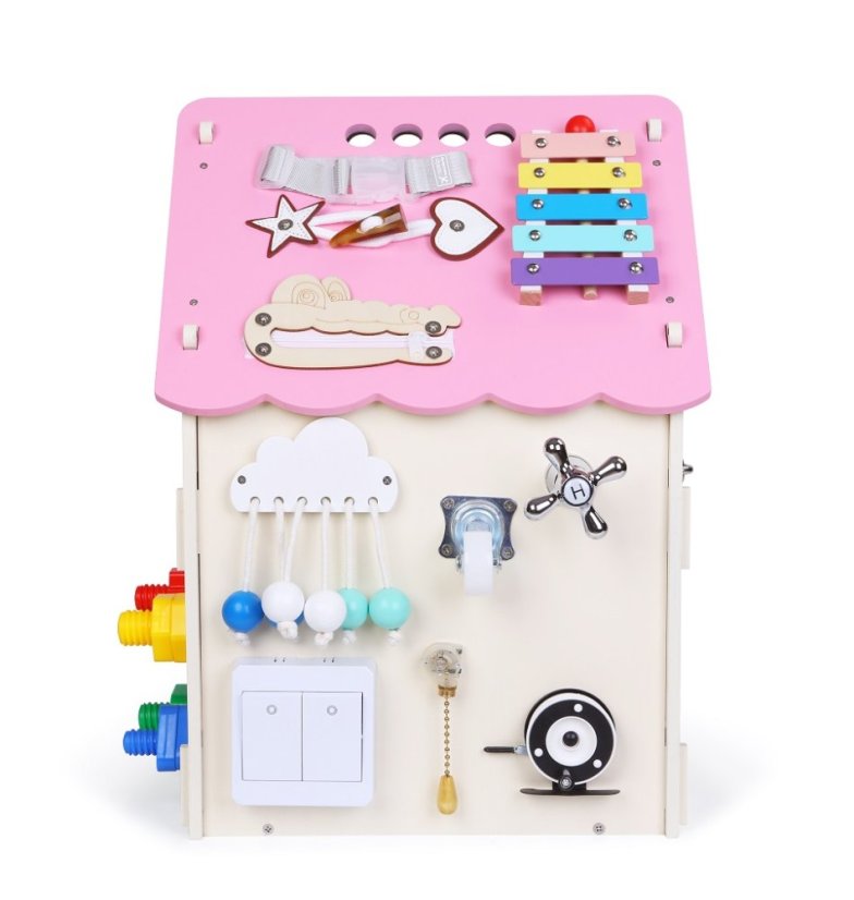 2Kids Toys Activity board Domček ružový