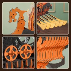 RoboTime 3D drevená skladačka Vikinská dračia loď