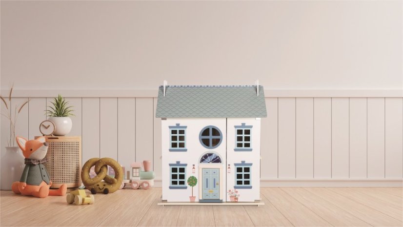 2Kids Toys Domček s bábikami sivý