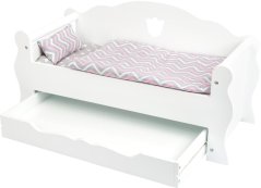 small foot Drevená postieľka pre bábiku biela