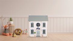 2Kids Toys Domček s bábikami sivý