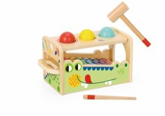 2Kids Toys Zatĺkačka a xylofón Krokodíl